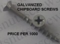 8-10x35mm Chipboard Screws Phillips Class 3 Per 1000