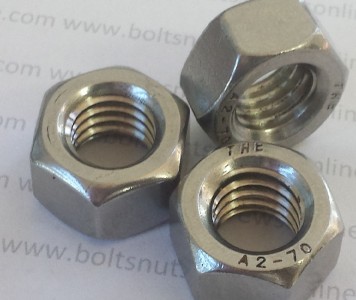 Image stainless steel hex nut for bolts.
