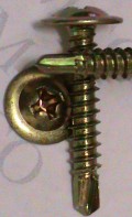 8-18x12mm Button Head Screws for Metal Self Drilling Zinc Gold
