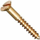 Image of a brass wood screw.